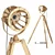 TriPod Wooden Floor Lamp 3D model small image 1