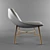 Elegant Bordeaux White Chair 3D model small image 2