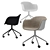 Modern Swivel Armchair: Muuto Fiber 3D model small image 1