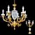 Italian Chandelier Arizzi 445/6 + Table Lamp 445/6/L 3D model small image 1