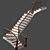 Versatile Set of 3 Stylish Stairs 3D model small image 2