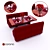 Convertible Table Sofa Set 3D model small image 1