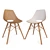 Emmemobili Glee: Italian Designer Chair with Bentwood Seat 3D model small image 1