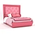 Stylish Halley Love Bed 3D model small image 1