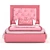 Stylish Halley Love Bed 3D model small image 2