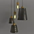 Industrial Loft Pendant Light 3D model small image 1