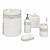 Wave White Mosaic Bath Set 3D model small image 1