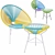  Vibrant Acapulco Color Chair 3D model small image 1