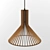 Suzanne | Light Mechanics OM | Stylish Wood and Ceramic Pendant Light 3D model small image 1