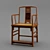 Elegant Ming Dynasty Armchair 3D model small image 1