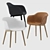 Muuto Fiber Armchair: Natural White Oak 3D model small image 1