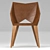 Elegant Leatherwood Chair 3D model small image 3