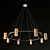 Champeaux Round Chandelier: Elegant Ceiling Lighting 3D model small image 2