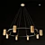 Champeaux Round Chandelier: Elegant Ceiling Lighting 3D model small image 3