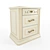 Elegant Avorio Nightstand 3D model small image 1