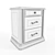 Elegant Avorio Nightstand 3D model small image 2