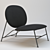 Sleek Northern Oblong Lounge Chair 3D model small image 1
