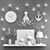 Coastal Decor Set: Shelves, Statuettes, Clock, Lantern & More 3D model small image 3