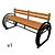 Two-Tone Bench: Stylish Seating 3D model small image 1