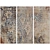 Weathered Damask Walls Print: Blue Linen Wall Art (Set of 3) 3D model small image 1