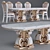 Mondelux Classic №1 - Table & Chair Bundle 3D model small image 1