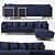 Elegant and Modern Frame Sofa 3D model small image 1