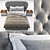 Aurora Wraparound Upholstered Bed 3D model small image 1