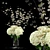 Realistic White Bouquet in Glass Vase 3D model small image 1