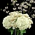 Realistic White Bouquet in Glass Vase 3D model small image 2