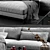 Elegant Bellport Corner Sofa 3D model small image 2