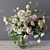 Elegant White Rose Bouquet 3D model small image 1