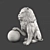 Majestic Lion Sculpture 3D model small image 1