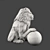 Majestic Lion Sculpture 3D model small image 2