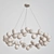 Antique Polished Brass Milk Bubble Chandelier 3D model small image 3