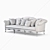 Modern Italian Design 3-Seater Sofa 3D model small image 3