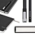 Versatile Moleskine Set: A4 & A5 Notebooks + Ellipse Pen 3D model small image 2