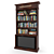 Vintage Wooden Library: Books & Lamp 3D model small image 1