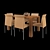 Modern Poliform Table Chair Set 3D model small image 1