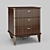 MESTRE Mahogany Bedside Cabinet 3D model small image 1