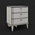 MESTRE Mahogany Bedside Cabinet 3D model small image 2