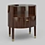 Elegant Mahogany Bedside Cabinet 3D model small image 1