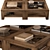 Elegant Vintage Wood Coffee Table 3D model small image 2