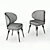 Elegant Mid-Century Dining Chair 3D model small image 2