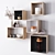Wooden Decorative Shelves with Objects 3D model small image 1