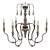 Elegant Ricarda Iron & Hardwood Chandelier 3D model small image 1