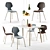 Elegant Dining Set: Pode Chiba Chair, Hux Table & Tonincasa Decor 3D model small image 1