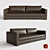 Modena Leather Shelter Sofa 3D model small image 1