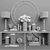 Elegant 18-Piece Decor Set 3D model small image 3