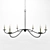 Saxon Chandelier: Classic Elegance for Your Space 3D model small image 1