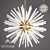 Vintage Sputnik Glass Chandelier 3D model small image 1